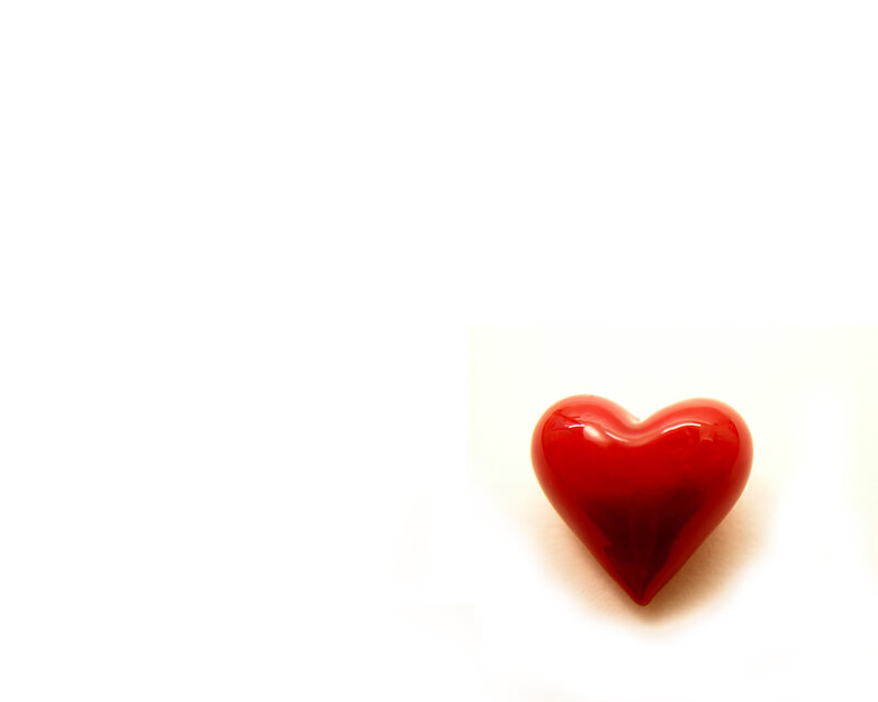 red heart on white background