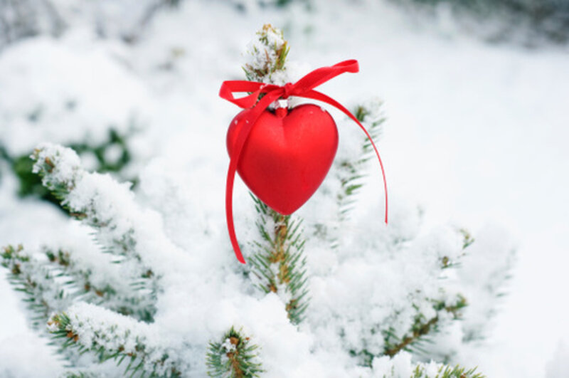 Red Heart Ornament — Peaceful