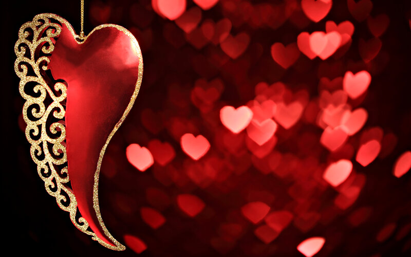 Red Heart Ornament — Romantic, Photograph