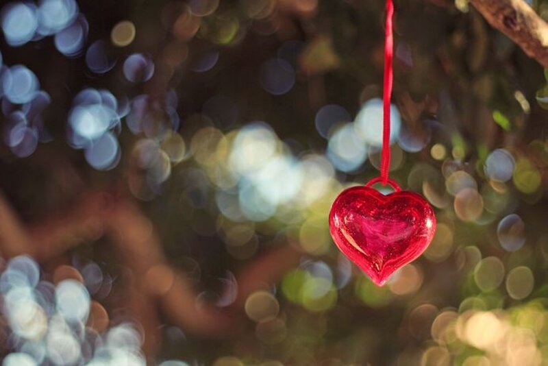 Red Heart Ornament — Serene, Photograph, String