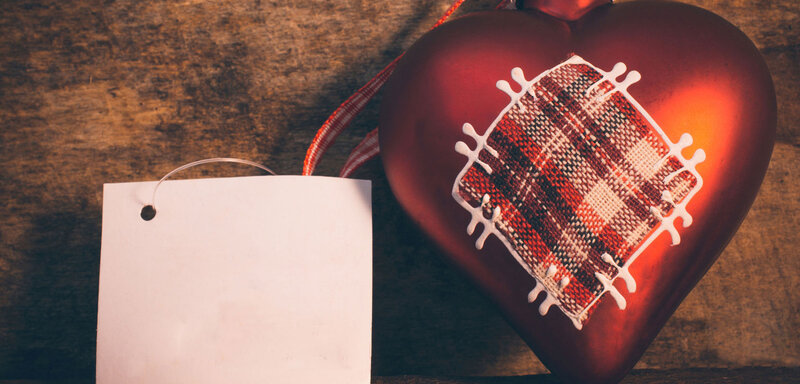 Red Heart Ornament — Warm