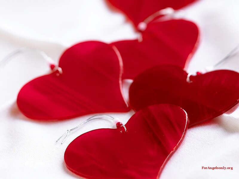 Red Heart Ornaments — Calm, Photograph