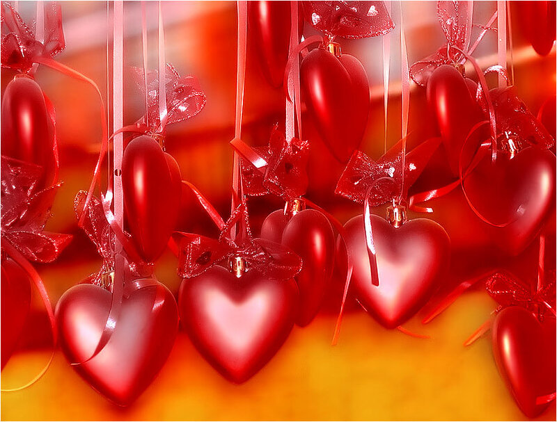 Red Heart Ornaments
