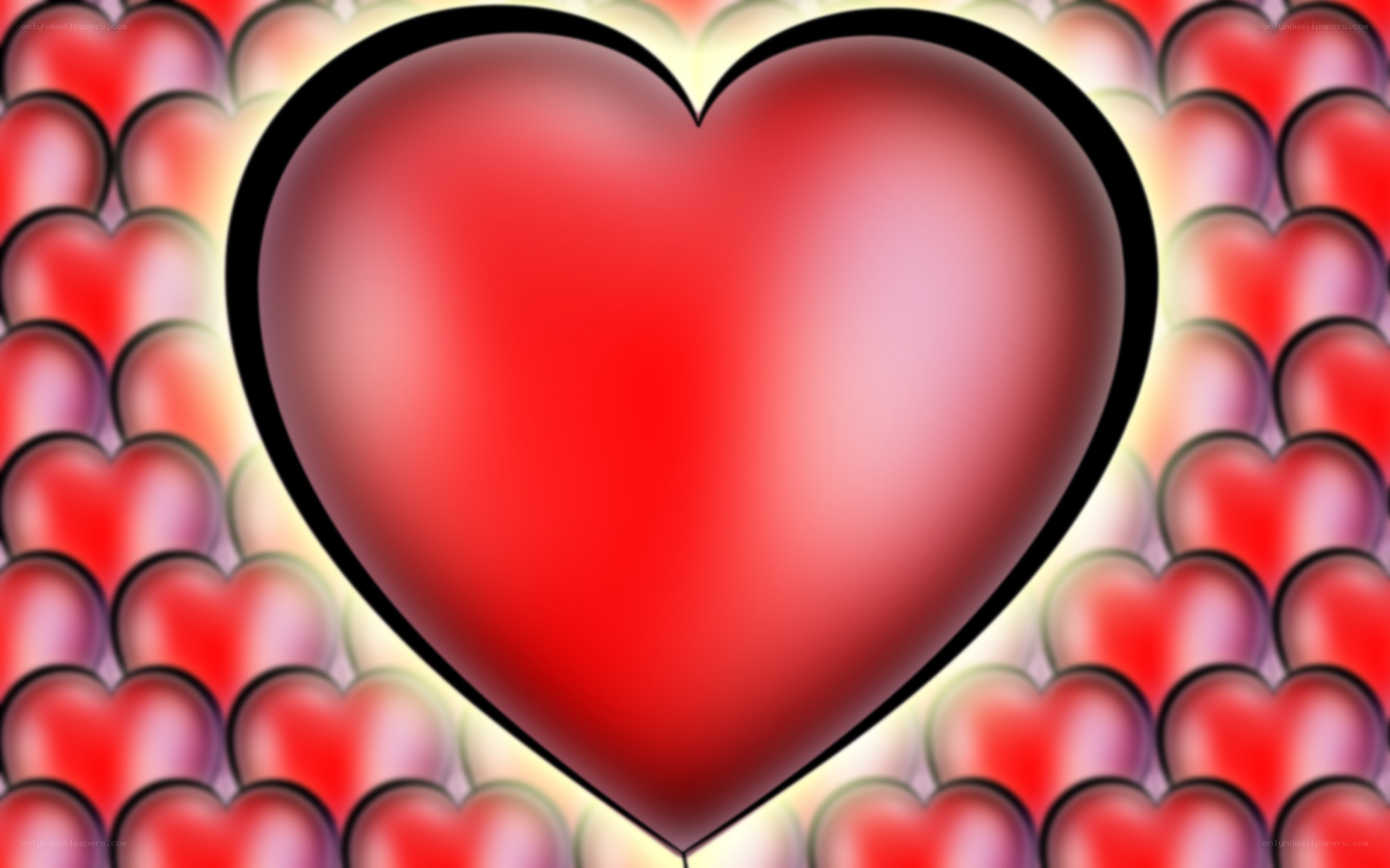 red heart pattern background