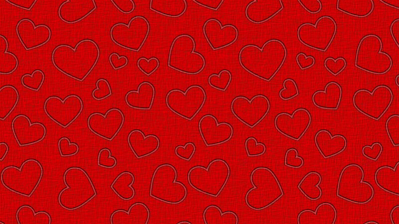 Red Heart Pattern — Romantic, Illustration