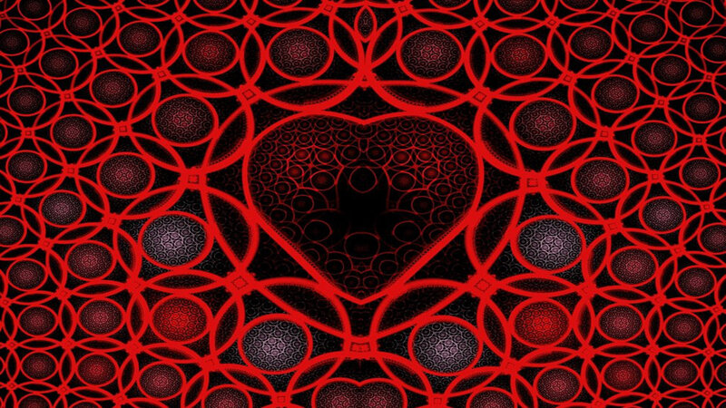 Red Heart Pattern — Symmetrical