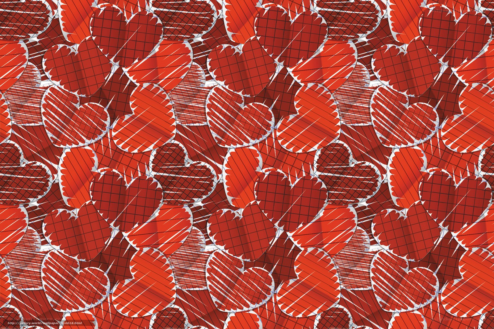 Red heart pattern wallpaper