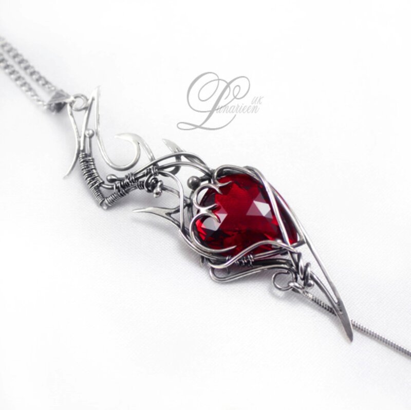 Red Heart Pendant Necklace
