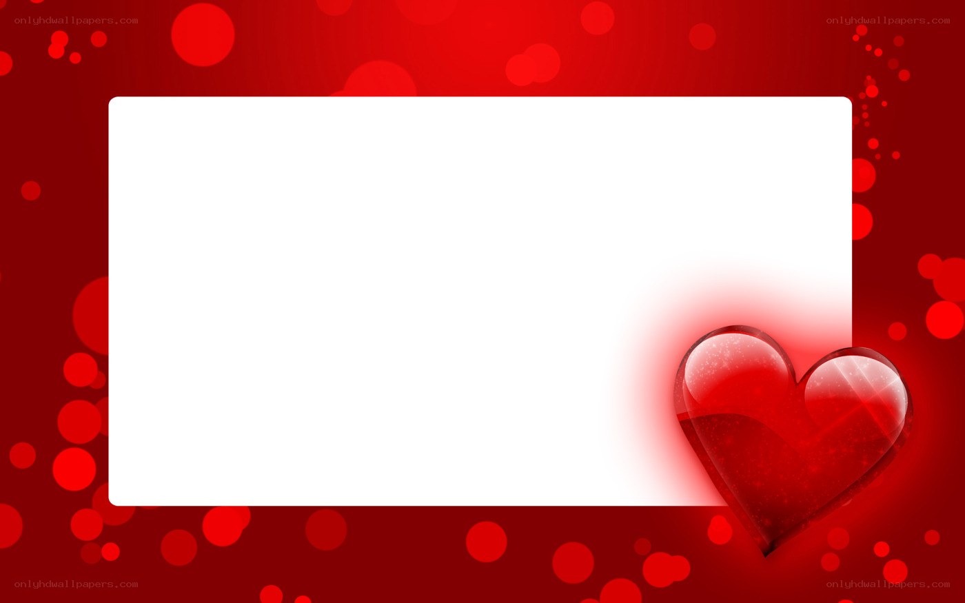 red heart photo frame