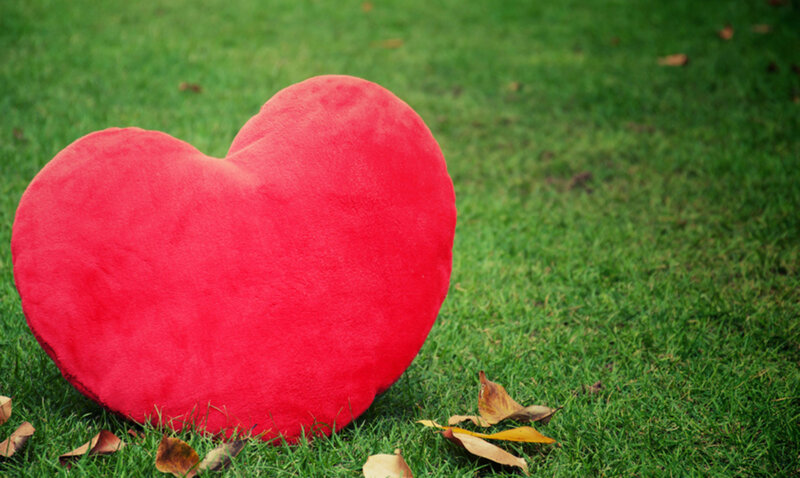 Red Heart Pillow — Calm