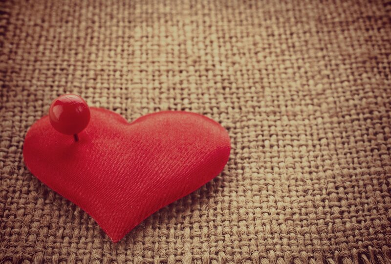 Red Heart Pin — Calm, Photograph