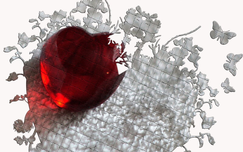 Red Heart Puzzle Piece