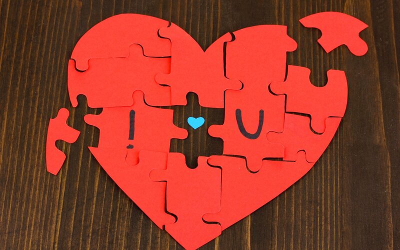 Red Heart Puzzle — Romantic