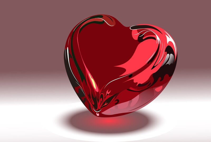 Red Heart Sculpture — Calm