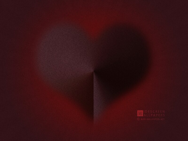 Red heart shadow wallpaper