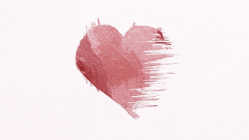 Red Heart Shape — Calm, Painting