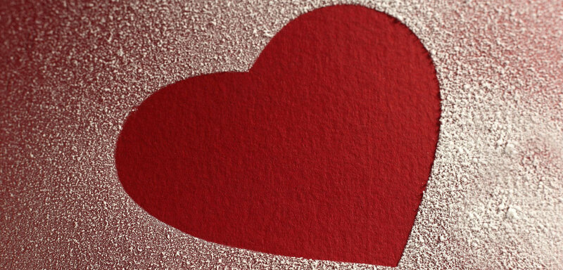 Red Heart Shape — Calm, Photograph