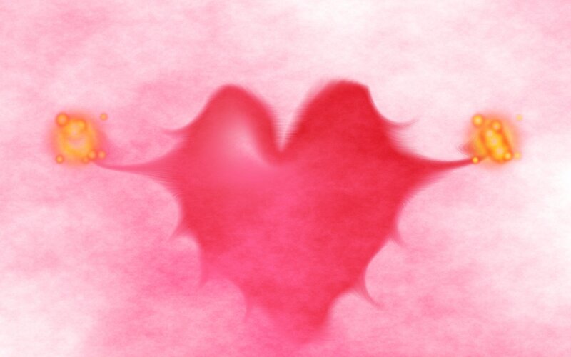 Red Heart Shape — Pink