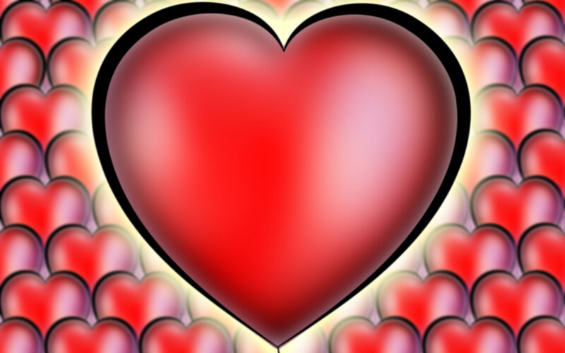Red Heart Shape — Romantic, Digital Art
