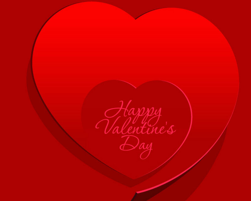 Red Heart Shape — Romantic, Vector Art