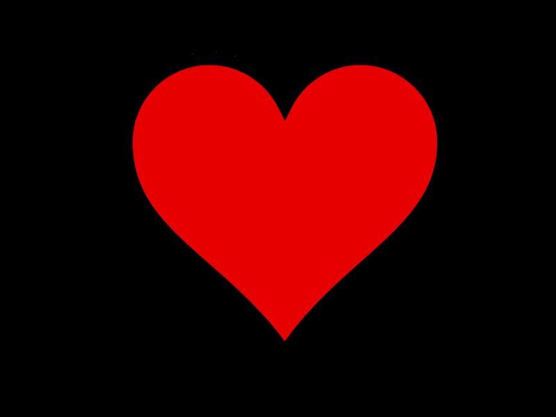 Red Heart Shape — Simple, Vector Art
