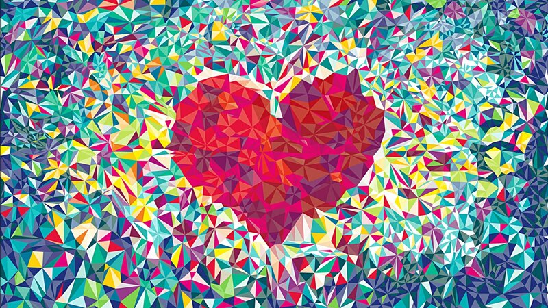 Red Heart Shape — Vibrant, Digital Art