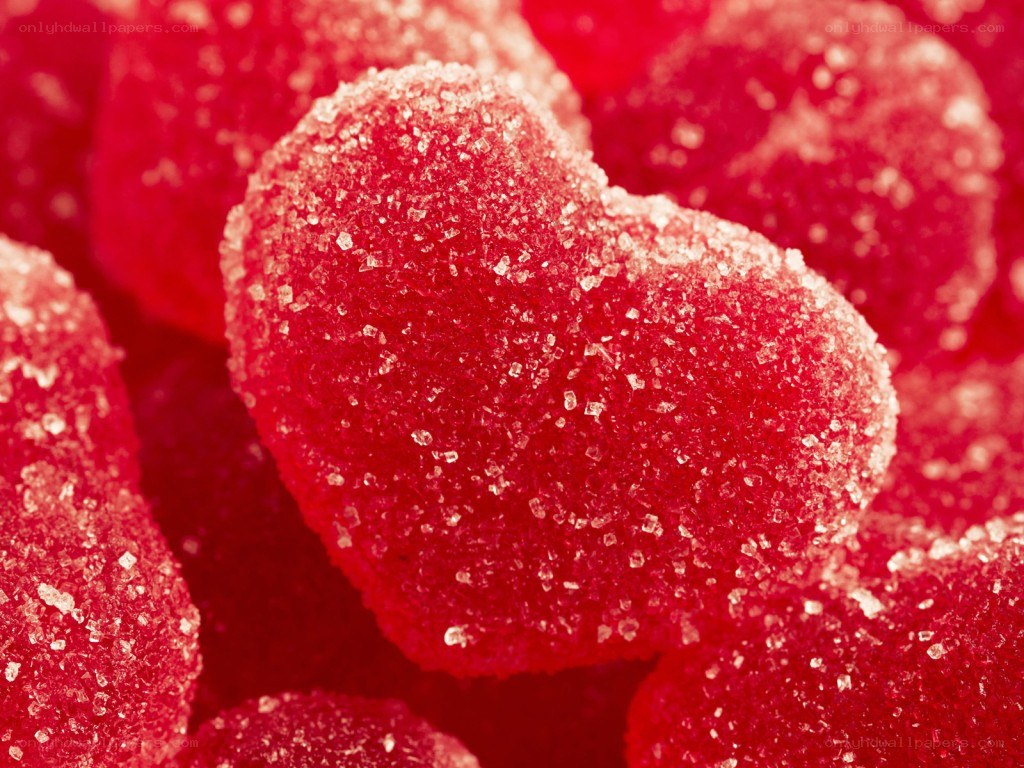 red heart-shaped candies