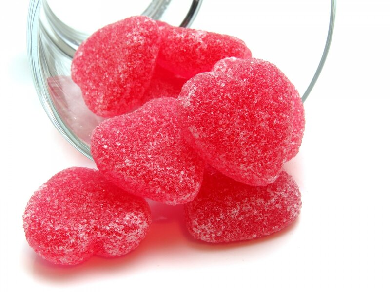 Red Heart-shaped Candies — Clean