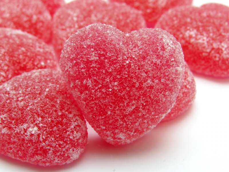 Red Heart-shaped Candies — Sweet, Photograph
