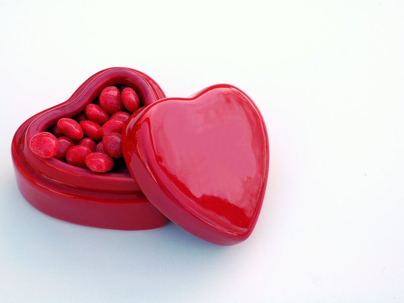 Red Heart-shaped Candy Box