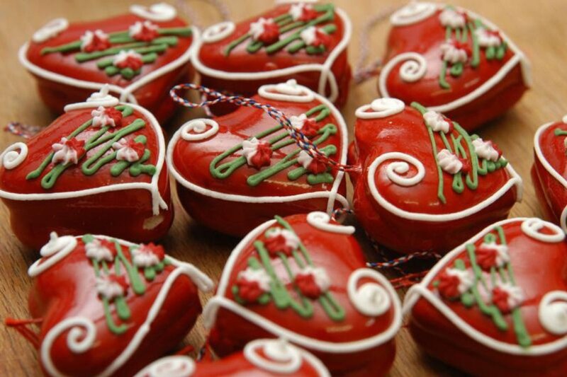 Red Heart-shaped Cookies — Festive