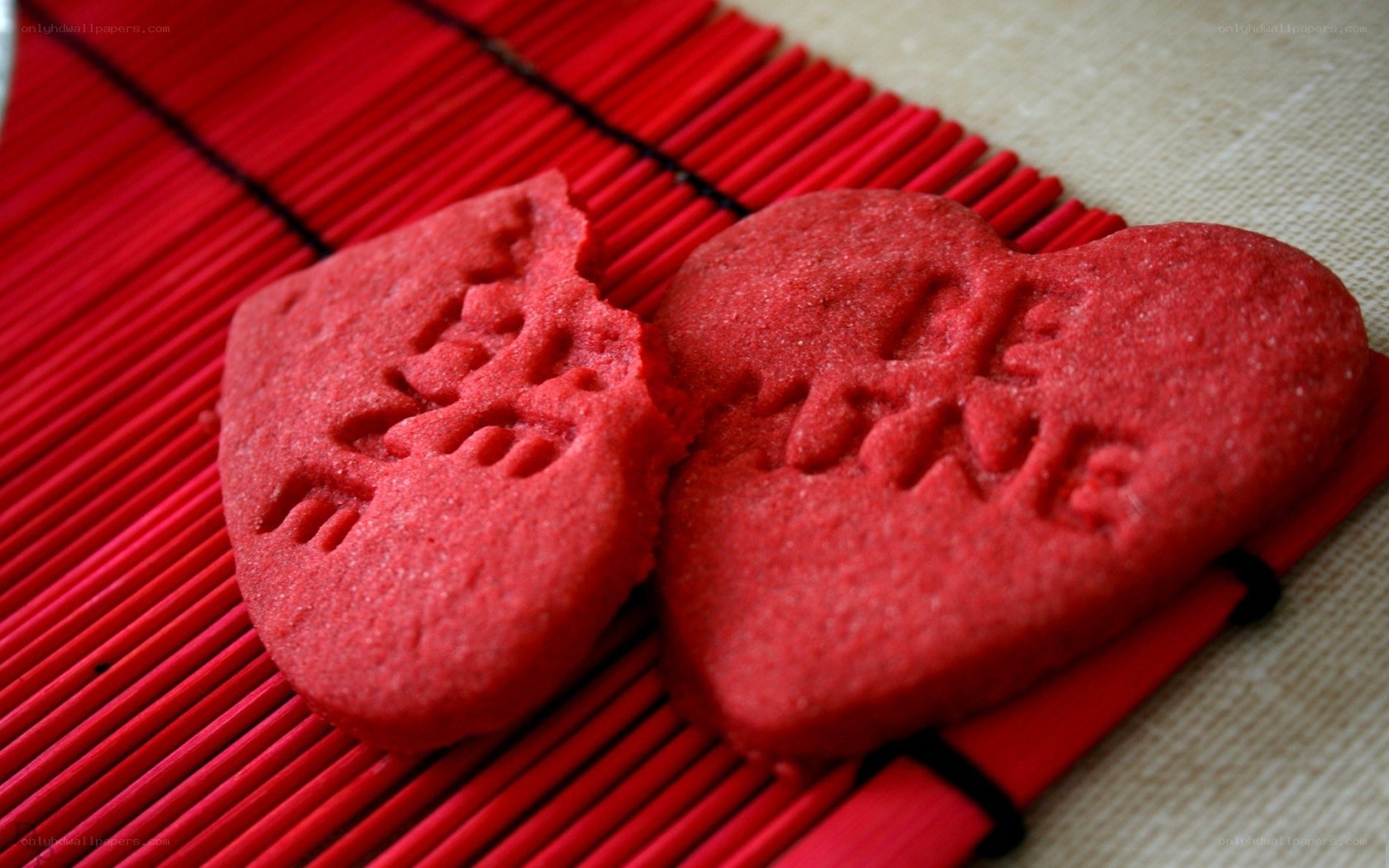 red heart-shaped cookies