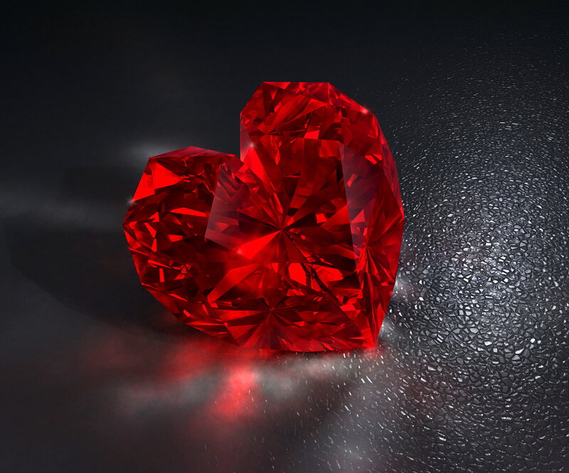 Red Heart-shaped Gem