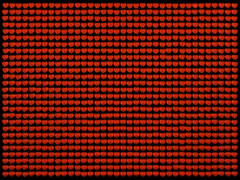 Red Heart-shaped Gems — Uniform