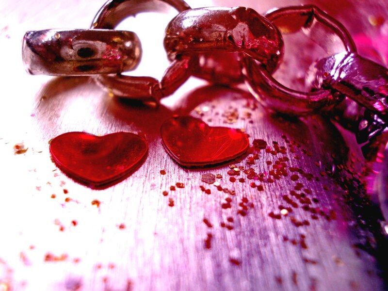 Red Heart-shaped Objects — Dramatic