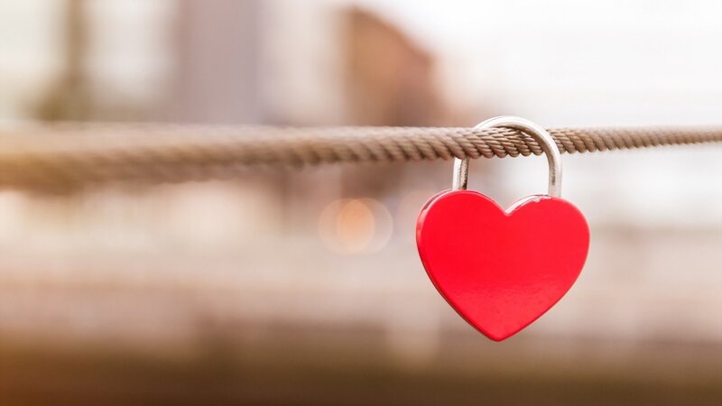 Red Heart-shaped Padlock — Serene