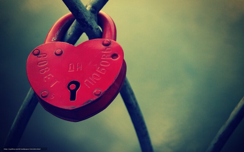 red heart-shaped padlock