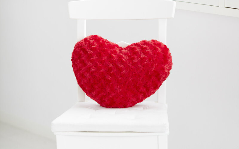 Red Heart-shaped Pillow