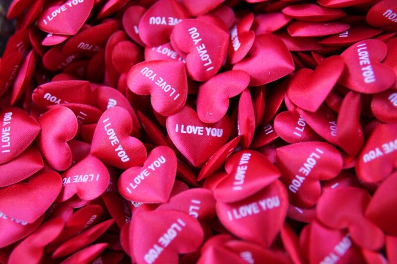 Red Heart-shaped Tokens