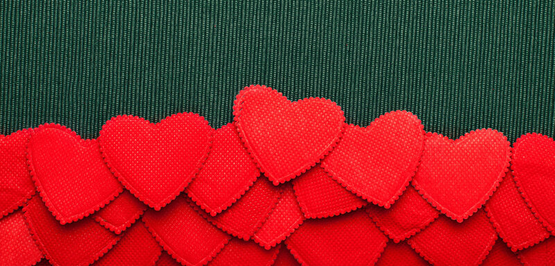 Red Heart Shapes — Calm, Photograph