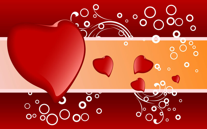 Red Heart Shapes — Festive