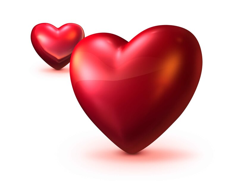 Red Heart Shapes — Neutral