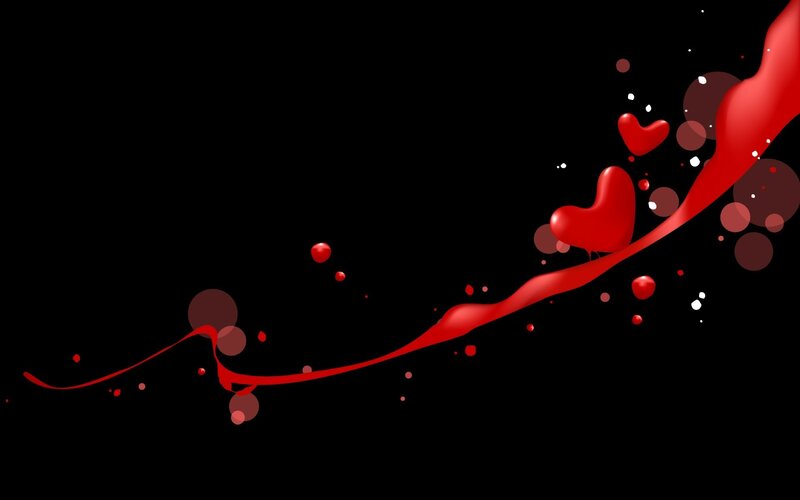 Red Heart Splashes