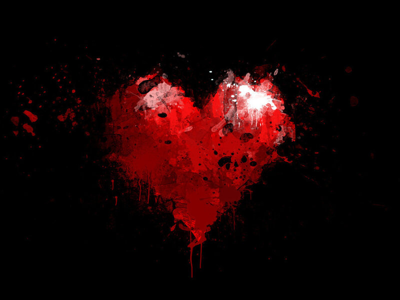 Red Heart Splatter