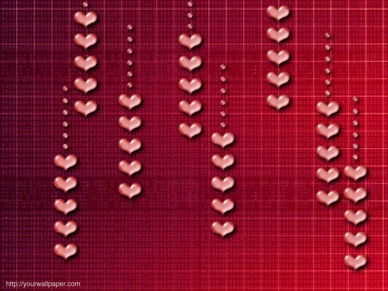 red heart strings wallpaper