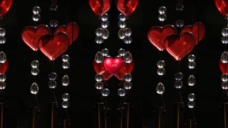 Red Heart Wind Chimes