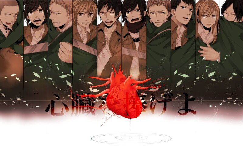 Red Heart with Anime Characters