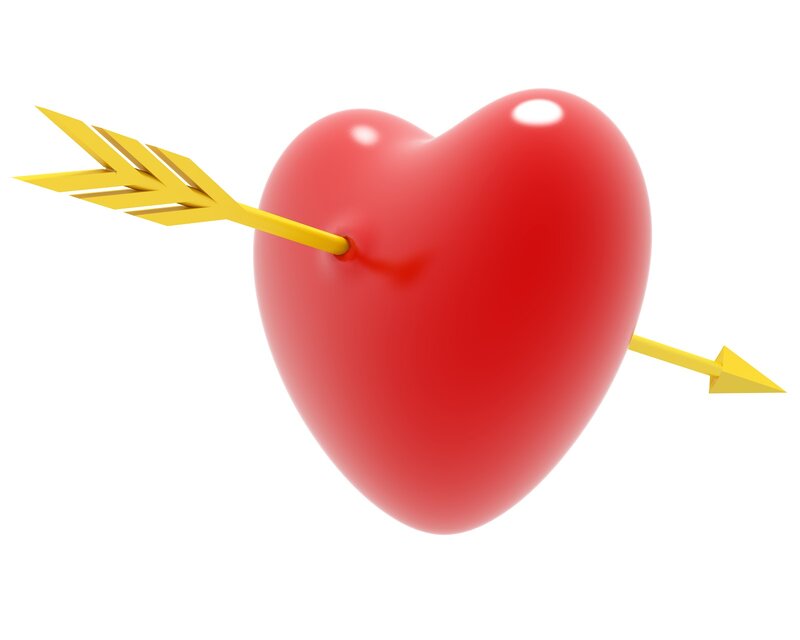 Red Heart with Arrow — Neutral