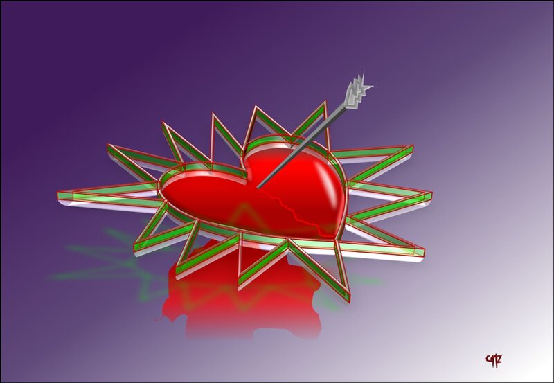 Red Heart with Arrow