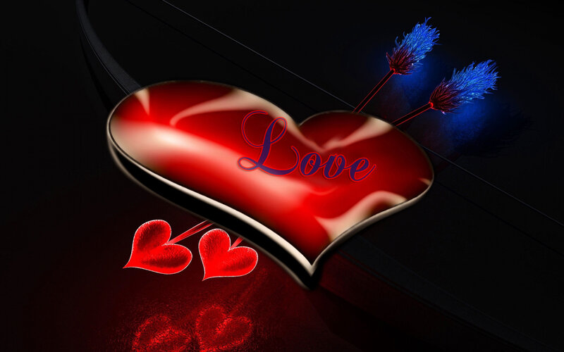 Red Heart with Arrows — Dramatic